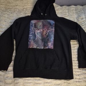 Black Graphic Hoodie for Teens